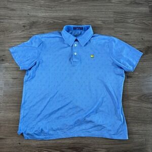 Clubhouse Collection Masters Golf Polo Men's Large Blue Made In Italy